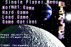 Back Track back cover for GameBoy Advance